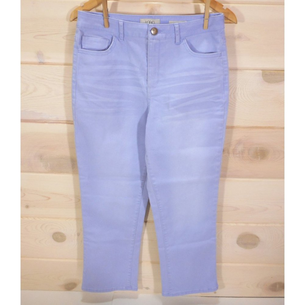 LOGO Lori Goldstein Size 8 Bootcut Cropped Jeans Denim